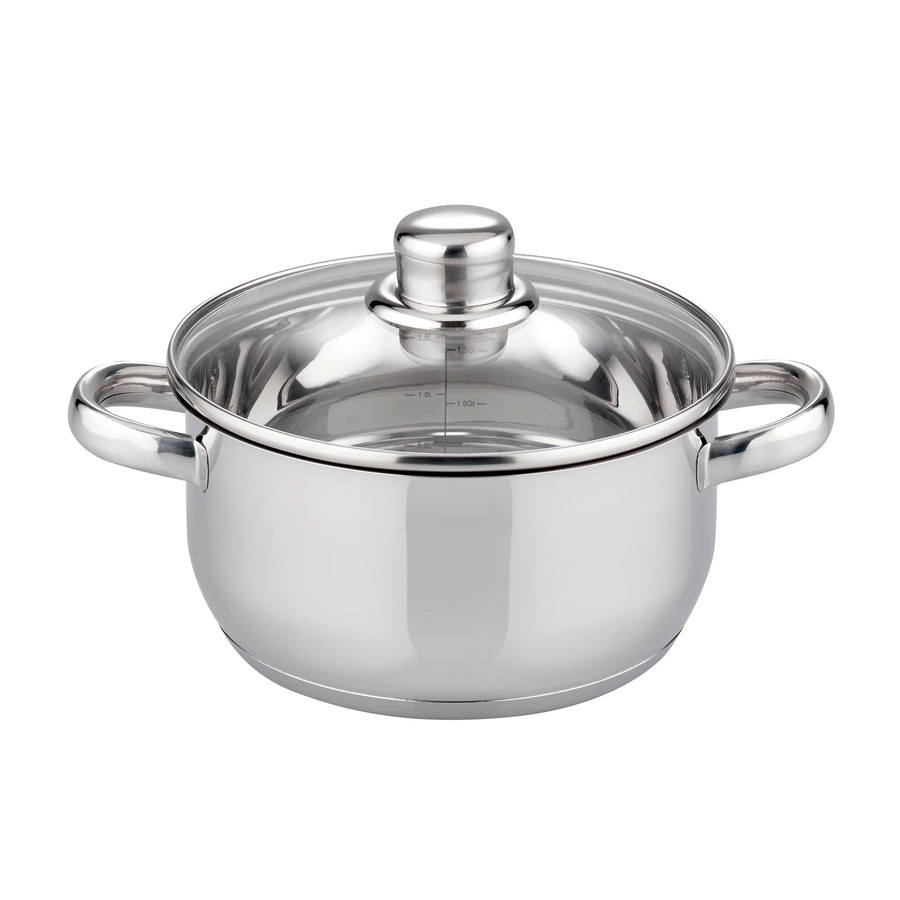 ELO Basic Topfset Galactica mit Hohlgriffen, 15-teilig, Silber - Bild 1