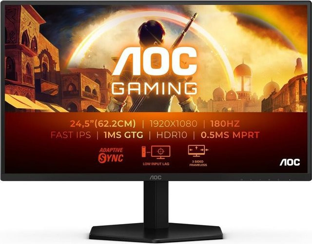 AOC Gaming 25G42E 25 Zoll Full HD IPS Monitor, 180 Hz, 1 ms, Schwarz - Bild 1