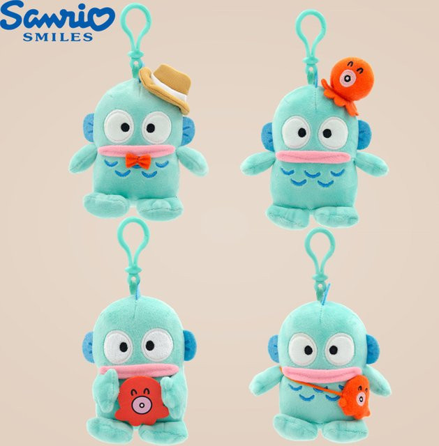 Sanrio Hangyodon Plüsch-Schlüsselanhänger, Puppe, Blau - Bild 1
