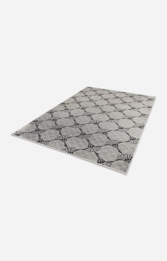 Teppich JOOP! CORNFLOWER DOUBLE in Silber und Grau mit Fransen aus Viskose und Polyacryl - Bild 2
