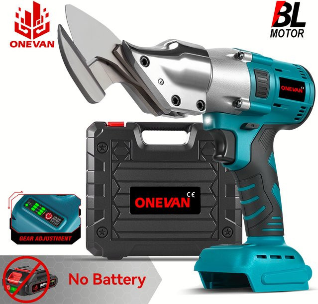 ONEVAN Bürstenlose Akku-Blechschere 2000W Multifunktions-Schneidwerkzeug kompatibel mit Makita 18V Akku - Bild 1