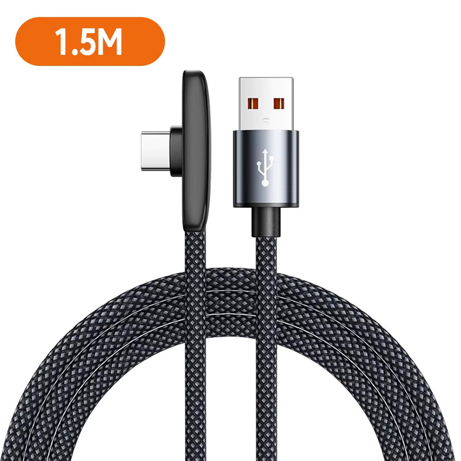Olaf USB-C auf Typ-C Schnellladekabel mit 90 Grad Winkel, 100W Power Delivery, Schwarz - Bild 6