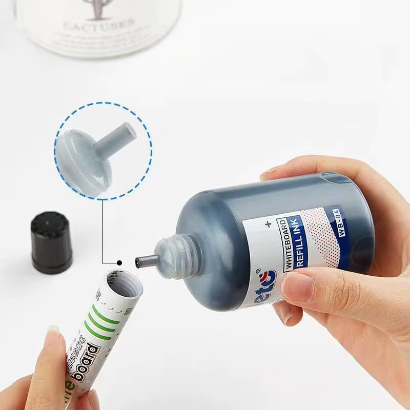 Nachfüllset für Whiteboard-Marker mit 100 ml in den Farben Rot, Blau, Schwarz und Grün - Bild 4