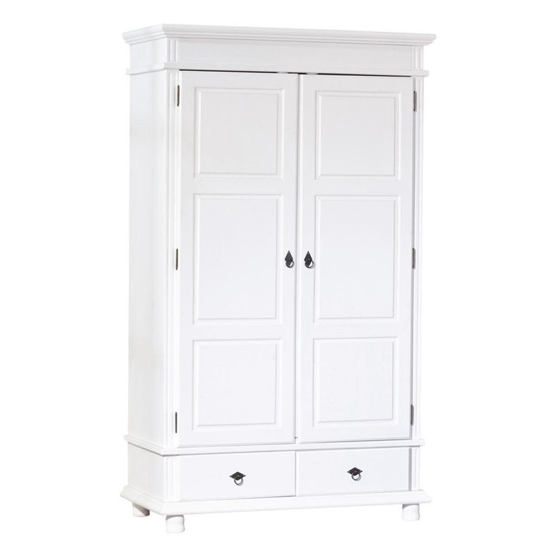 Kleiderschrank Danz Inter Link aus Massivholz Weihrauchkiefer in Weiß mit integrierten Schubladen B/H/T: 116 x 199 x 57 cm - Bild 2