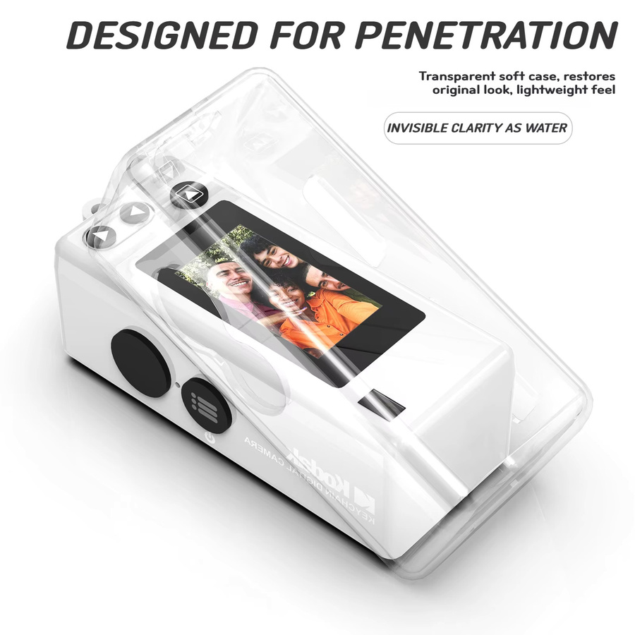 2-in-1 Schutzset für Kodak Mini Kamera: Transparente TPU-Hülle und Displayschutz aus gehärtetem Glas - Bild 2