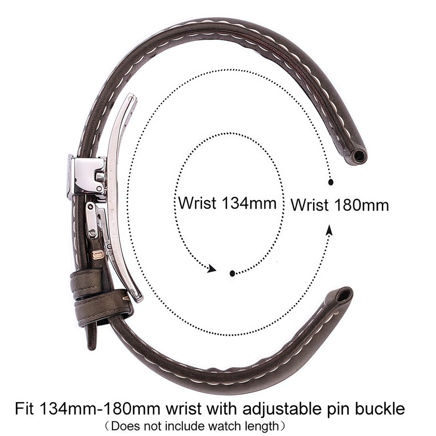 DUTRIEUX Uhrenarmband Ölwachs-Rindsleder, Stahl-Schmetterlingsschnalle, Unisex - Bild 3