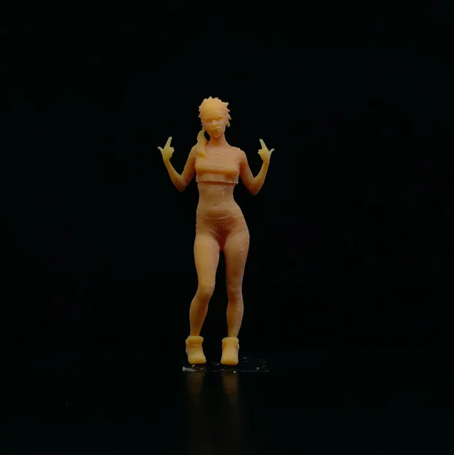 EHCMODEL Gun Girl, Miniatur Diorama, 1/64, 1/43, unbemalt - Bild 1