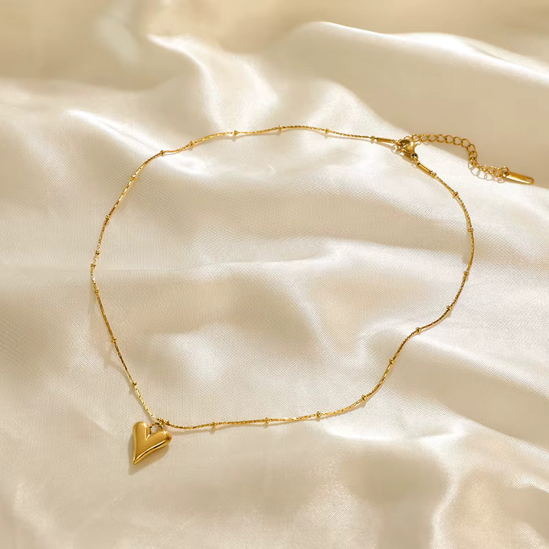 EILIECK Schmuck-Set Halskette und Ohrringe, Edelstahl, Gold, Damen - Bild 2