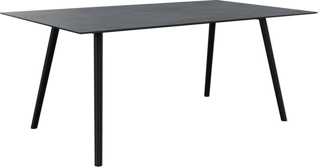 Stern Tisch Interno mit Silverstar 2.0 Zement Tischplatte, schwarz matt und grau, B/T: 180 x 100 cm - Bild 1