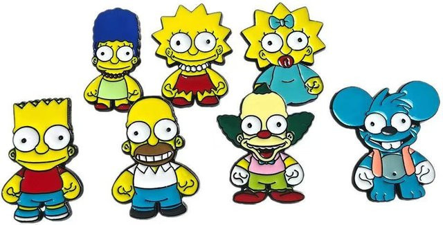 The Simpsons Emaille-Pin-Set, 7-teilig, Bunt, Unisex - Bild 1