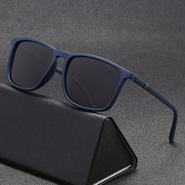 kottdo Sonnenbrille, Unisex, Vollrand, Square, Kunststoff, navy blau - Bild 1