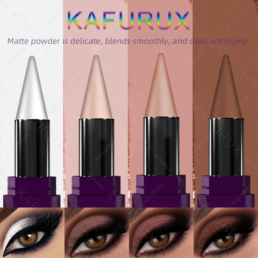 FUNPARK Lidschatten-Stifte Matte, 4 Farben, Weiß Rosa Braun Nude - Bild 3