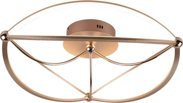 Trio LED Deckenleuchte Charivari in Messing matt, dimmbar, B/T/H: 62 x 62 x 18 cm - Bild 1