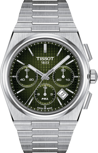 Tissot Chronograph, Automatik, Edelstahl, Grün, 42 mm, Herren - Bild 1