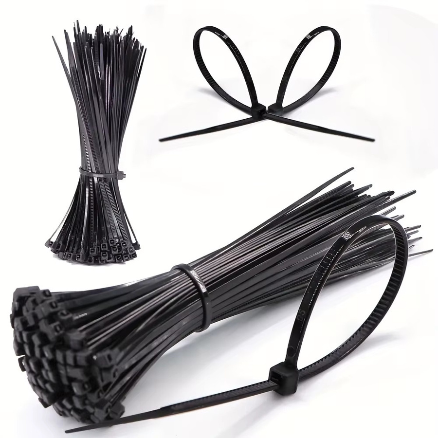 400 selbstsichernde Nylon-Kabelbinder in Schwarz, UV-beständig mit hoher Zugfestigkeit, Längen: 40,64 cm, 20,32 cm und 15,24 cm - Bild 4
