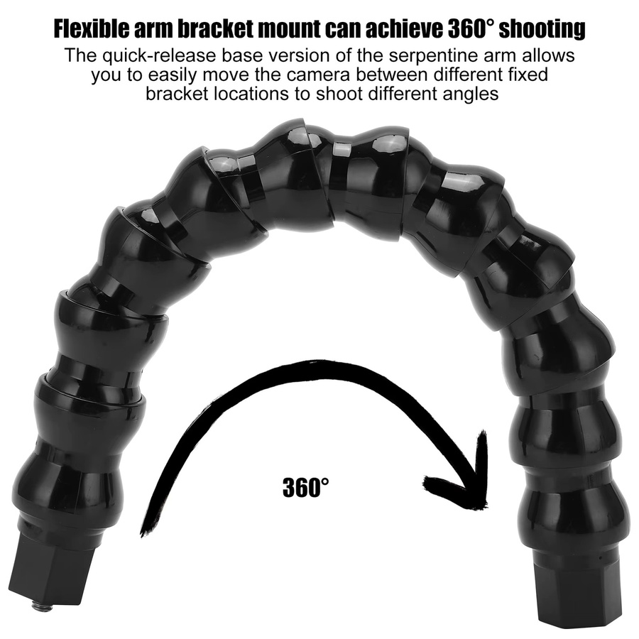 YOUTHINK Flexible Armhalterung Schwanenhals FLW 265 in Schwarz mit 1/4 Zoll Schraubengewinde und 12 Abschnitten - Bild 4
