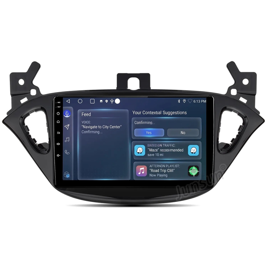 Junsun Autoradio mit 10 Zoll Display, 6 GB RAM, 128 GB Speicher, Bluetooth, GPS und Wi-Fi für Opel Corsa E (2015 bis 2019) und Adam (2013 bis 2016), Schwarz - Bild 2