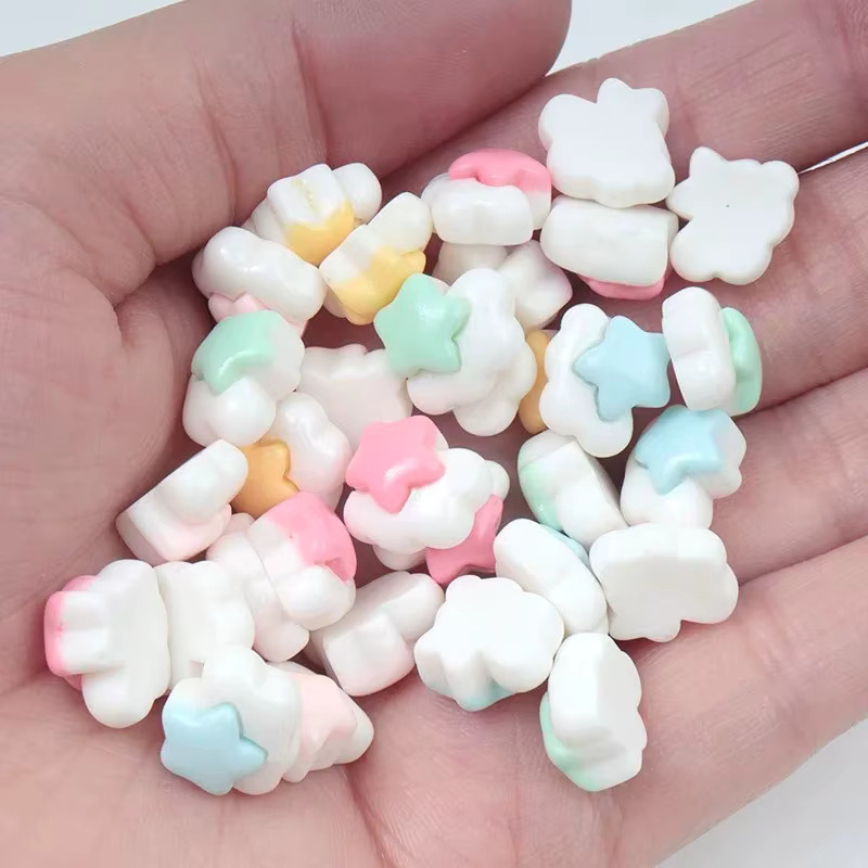 10 Stück Mini Star Cloud Resin Craft Patches in Multicolour für DIY Scrapbooking und Schmuckherstellung - Bild 2