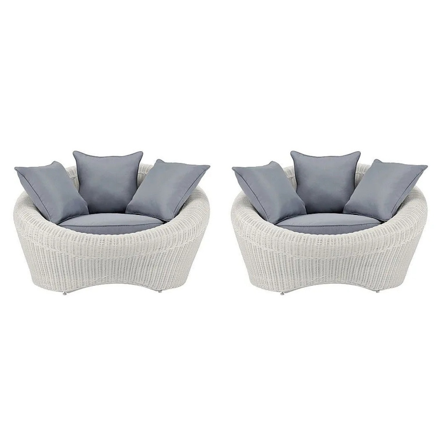 Gartensessel Whiteheaven von Vente-unique aus Polyrattan in Elfenbein/Beige, Breite: 101 cm - Bild 2