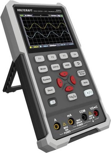 Voltcraft DSO-2202H + AFG Hand-Oszilloskop 200 MHz 2-Kanal 1 GSa/s 8 kpts 8 Bit in Grau - Bild 1