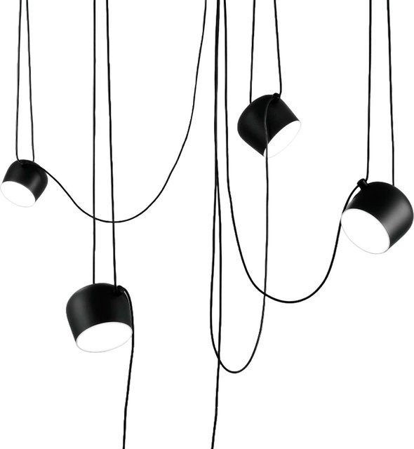Flos Aim LED-Pendelleuchte 4er-Set in Schwarz mit warmweißem Licht (2700K) - Bild 1