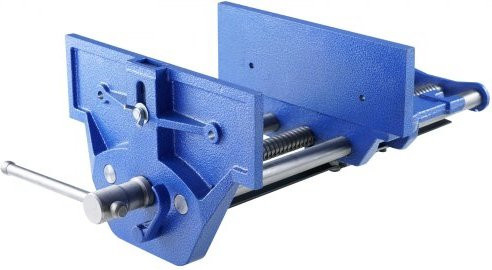 VEVOR Parallelschraubstock aus Gusseisen für Holzarbeiten mit Schnellspannhebel, Spannkraft 11KN, Spannbereich Φ15-74mm, Öffnungsbreite 27,0 cm, Spanntiefe 19,5 cm - Bild 1