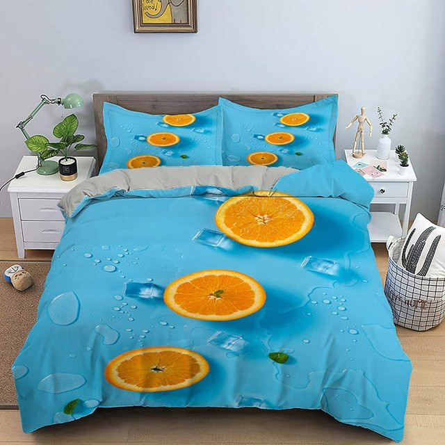 Bettwäscheset Zitronen Muster von Binchi Outdoor Product aus Polyester, Mehrfarbig, B/H: 200 x 200 cm - Bild 1