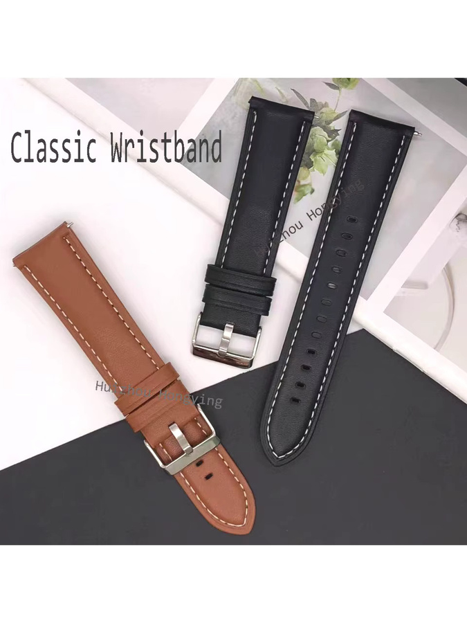 Uhrenarmband Leder, Schwarz, 22mm, für Xiaomi Mi Uhr S1 Pro/S1 Aktive/S2 - Bild 4
