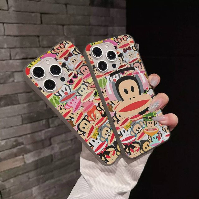 Transparente Wellpappe-Handyhülle mit P-Paul F-Frank Logo für iPhone 11 bis iPhone 17 Pro Max Plus Pro in Multicolour - Bild 1
