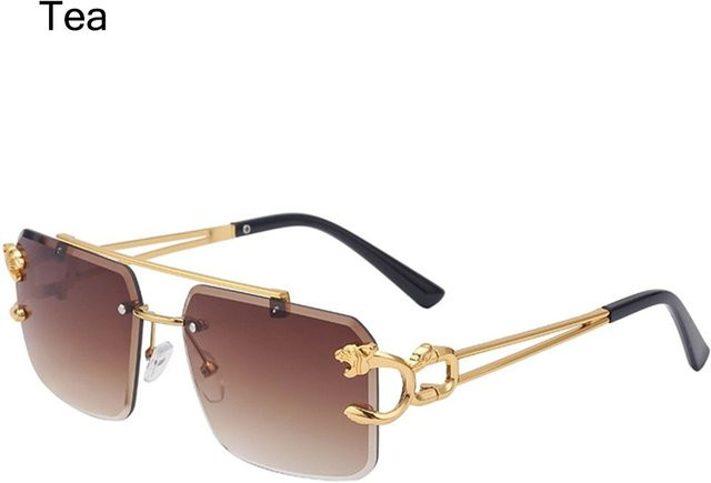 Yiran bag Sonnenbrille Steampunk, randlos, Metall, rechteckig, Damen - Bild 1