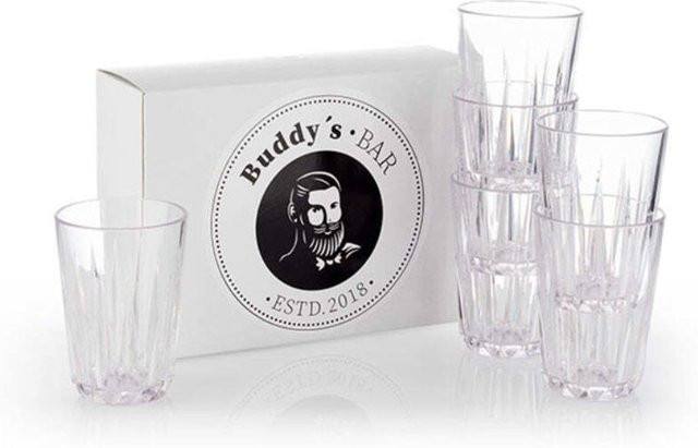 Buddy’s Bar Trinkbecher Tumbler aus Tritan, 6er-Set, transparent, Höhe: 9,5 cm - Bild 1
