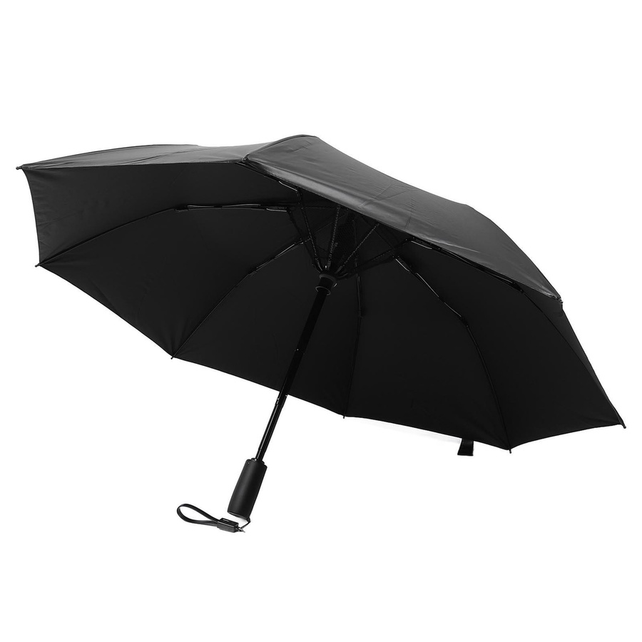Tragbarer Schirm mit USB-Ventilator und 8 Fiberglasrippen, winddichter Regenschirm und Sonnenschutz, wiederaufladbar - Bild 2