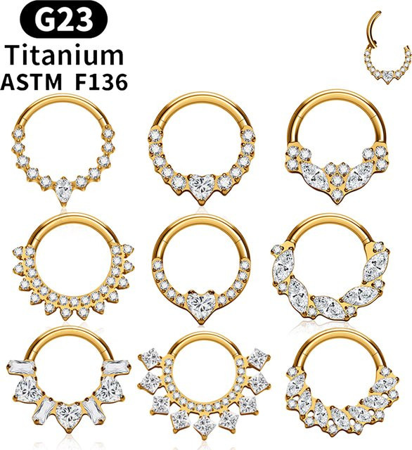 UHERA Ohrring Titan, Zirkonia, Gold, Unisex - Bild 1