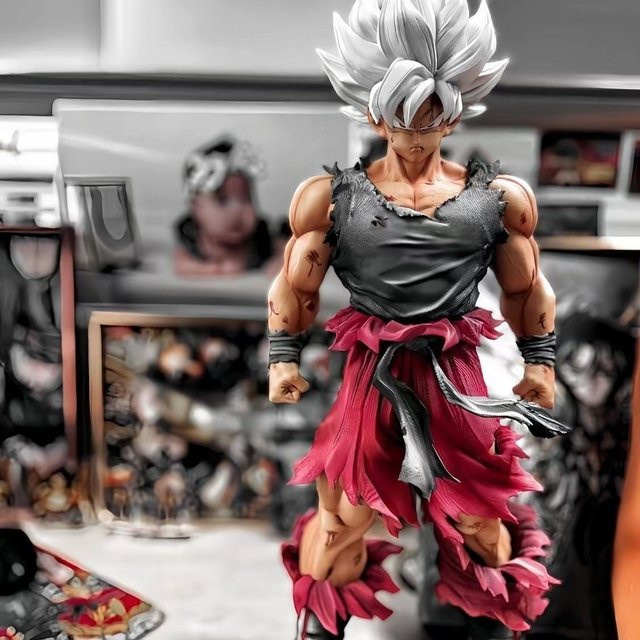 Bandai Dragon Ball Son Goku Super Saiyajin Anime Figur aus PVC, Multicolor, Höhe: 28 cm - Bild 1