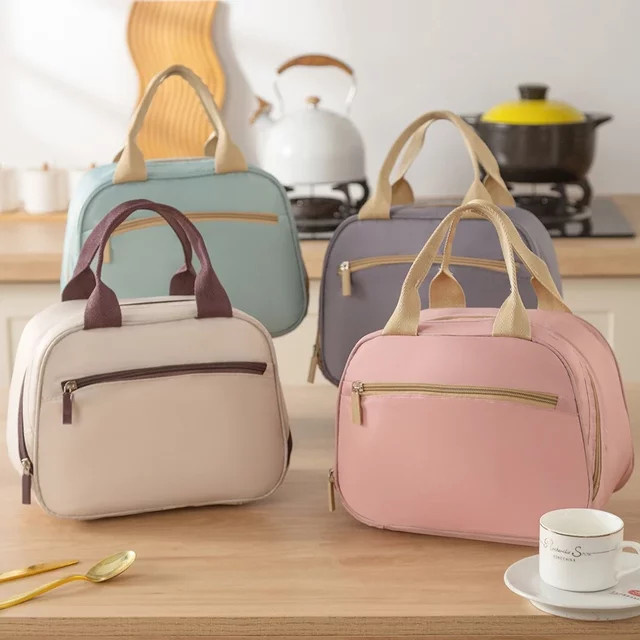 Isolierte Lunchtasche als Bento-Tasche für Arbeit oder Schule in Pink - Bild 1