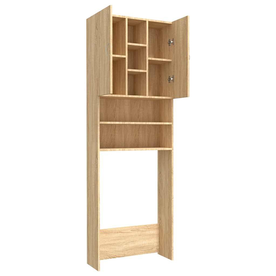 Vidaxl Waschmaschinenschrank in Sonoma-Eiche für das Badezimmer, B/T/H: 64 x 25,5 x 190 cm - Bild 2