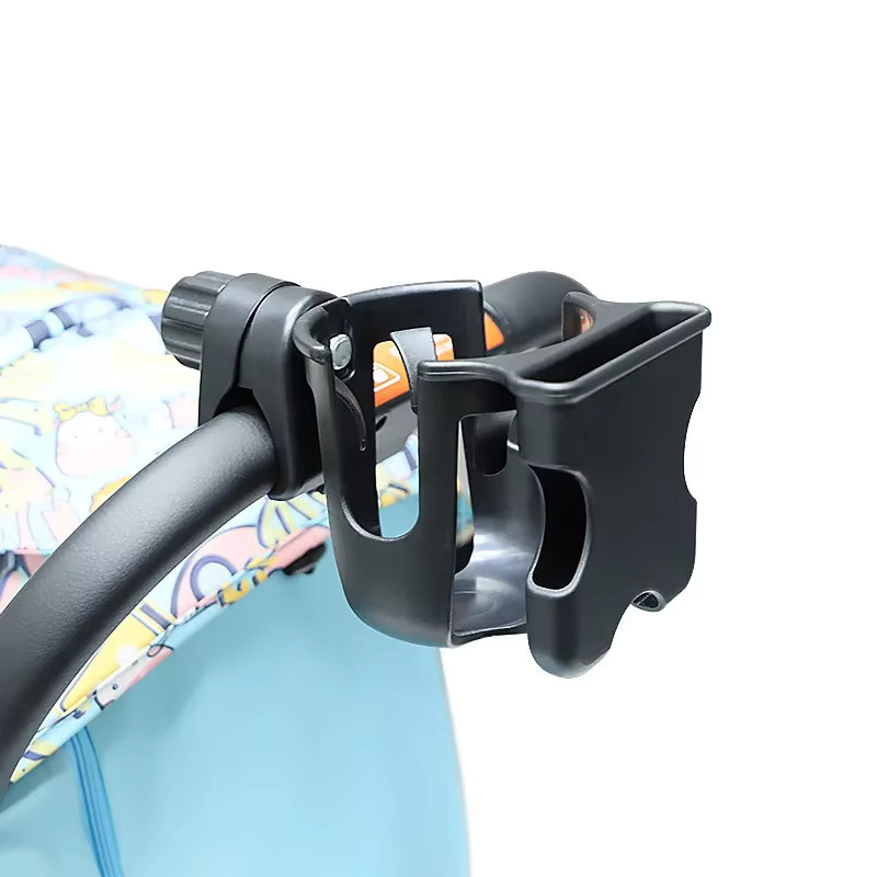 Universal Becher- und Telefonhalter für Kinderwagen in Schwarz und Grün - Bild 4