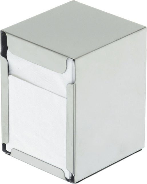 Schneider Serviettenspender aus Edelstahl in Silber, B/T/H: 9,5 x 10 x 13 cm - Bild 1