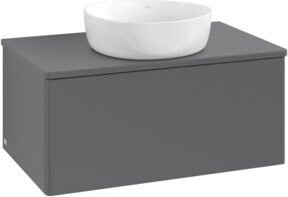 V&B Waschtischunterschrank Antao mit Beleuchtung, Anthrazit lackiert, B/T/H: 80 x 36 x 50 cm - Bild 1