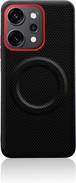Magnetische Schutzhülle für OPPO Reno 14 und Reno 14 Pro 5G aus weichem TPU und Nylon-Gewebe mit Leder-Rückseite, Anti-Fingerabdruck Abdeckung - Bild 1