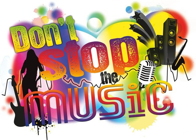 Komar Deko-Sticker Dont Stop The Music, Mehrfarbig, Breite: 100 cm, Höhe: 70 cm - Bild 1