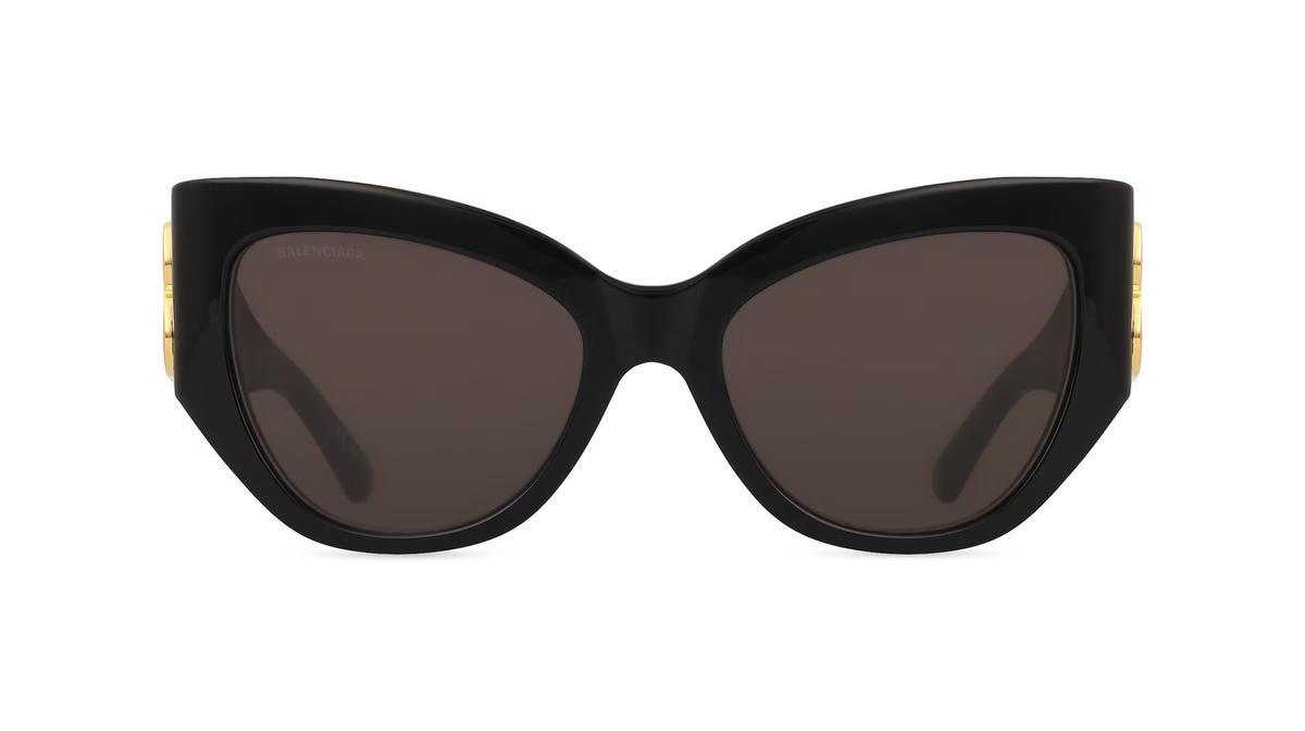 Balenciaga BB0322S Sonnenbrille Butterfly, Vollrand, Acetat, Damen, schwarz, grau - Bild 1