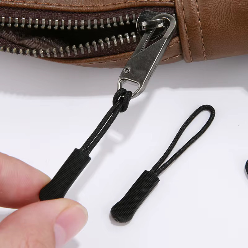 Reißverschluss Verlängerung Tags mit Zugschlaufe in Schwarz für Taschen und Outdoor-Ausrüstung - Bild 5
