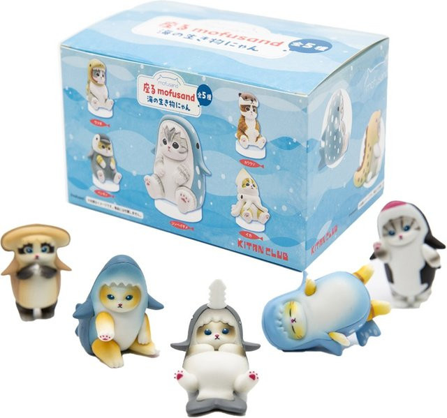 KITAN CLUB Mofusand Katzen im Hai-Kostüm, Anime-Figuren, Sammelornamente - Bild 1