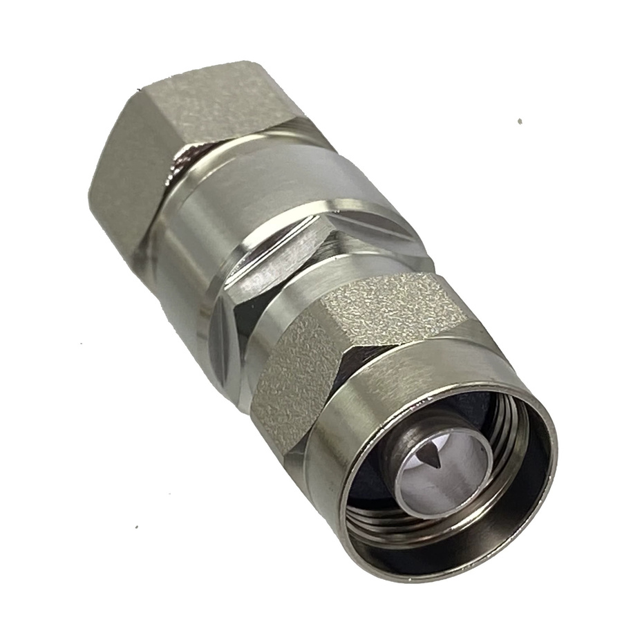 N-Steckerklemme für 1/2 Zoll Wellkabel als RF-Koaxialstecker Adapter und Drahtklemme in Silber - Bild 2
