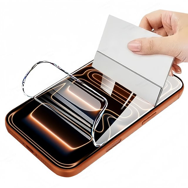 2 Stück High Definition Hydrogel Schutzfolien für Apple iPhone 16+, 16, 15, 13 mini, 12 mini, 11, 17 Pro Max, 17 Air, 17 Pro, transparent - Bild 1