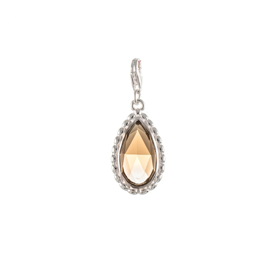 Wechselstein für Collier Signature, 925 Silber, cognac, Unisex - Bild 1