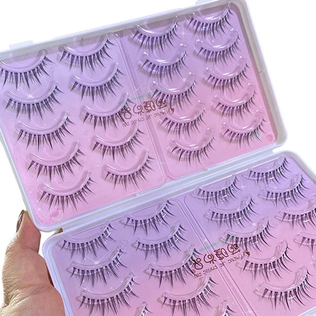 Künstliche Wimpern Manga-Stil, Black, 20 Paar, Unisex - Bild 1