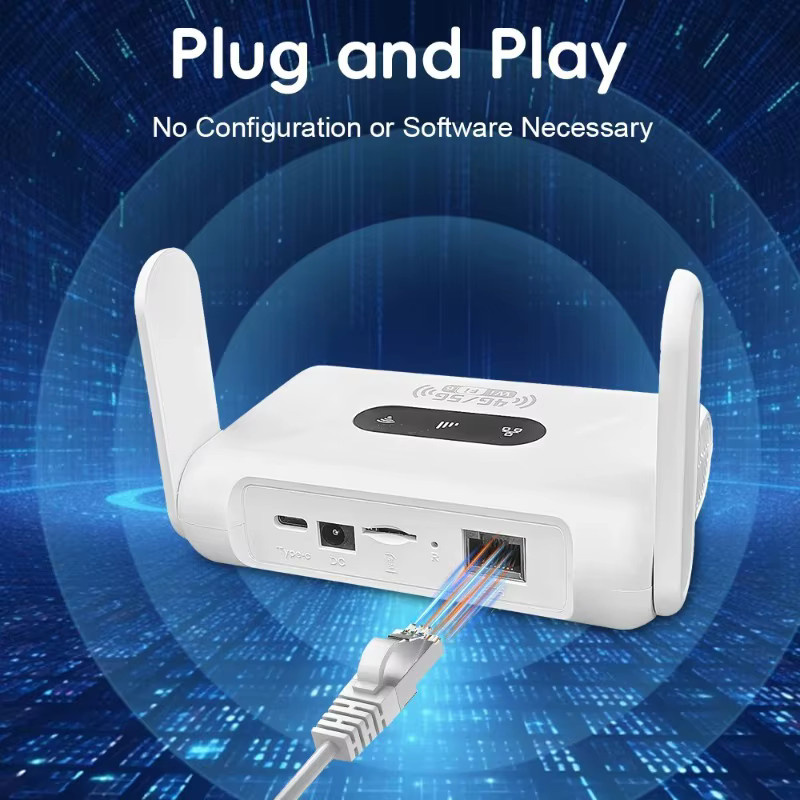 Q30 Smart CPE WiFi 6 Router 4G/5G Drahtloser Hotspot mit Hochleistungsantennen in Weiß - Bild 2