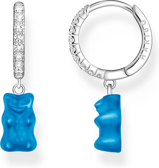Thomas Sabo Creole 925 Silber, blauer Goldbär, Zirkonia, Damen - Bild 1